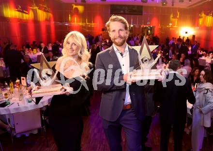 Nacht des Sports. Sportgala. Kaernten Sportler des Jahres 2023.   Anna Gasser, Marco Schwarz . Velden, am 23.12.2023.
Foto: Kuess
www.qspictures.net
---
pressefotos, pressefotografie, kuess, qs, qspictures, sport, bild, bilder, bilddatenbank