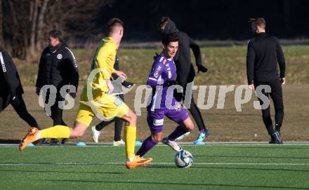 Fussball Bundesliga. Testspiel. SK Austria Klagenfurt gegen Domzale (SLO).   Sebastian Guerra Soto  (Klagenfurt). Moosburg, am 13.1.2024.
Foto: Kuess
www.qspictures.net
---
pressefotos, pressefotografie, kuess, qs, qspictures, sport, bild, bilder, bilddatenbank