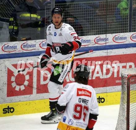 EBEL. Eishockey Bundesliga. EC VSV gegen BEMER Pioneers Vorarlberg. Torjubel Guus Van Nes  (Vorarlberg). Villach, am 13.1.2024.
Foto: Kuess
www.qspictures.net
---
pressefotos, pressefotografie, kuess, qs, qspictures, sport, bild, bilder, bilddatenbank