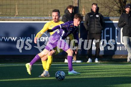 Fussball Bundesliga. Testspiel. SK Austria Klagenfurt gegen Domzale (SLO).   Matthias Dollinger  (Klagenfurt). Moosburg, am 13.1.2024.
Foto: Kuess
www.qspictures.net
---
pressefotos, pressefotografie, kuess, qs, qspictures, sport, bild, bilder, bilddatenbank