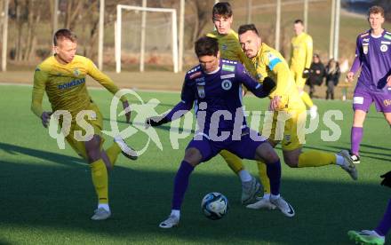 Fussball Bundesliga. Testspiel. SK Austria Klagenfurt gegen Domzale (SLO).   Sebastian Guerra Soto  (Klagenfurt). Moosburg, am 13.1.2024.
Foto: Kuess
www.qspictures.net
---
pressefotos, pressefotografie, kuess, qs, qspictures, sport, bild, bilder, bilddatenbank