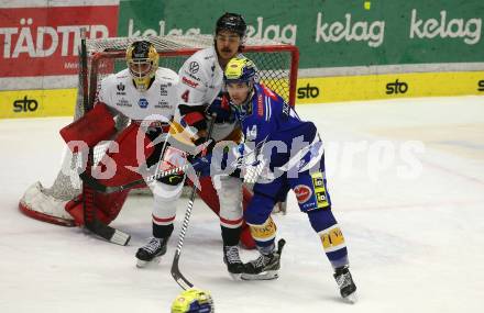 EBEL. Eishockey Bundesliga. EC VSV gegen BEMER Pioneers Vorarlberg.  Johannes Tschurnig,  (VSV),  Clayton Kirichenko, Alex Caffi  (Vorarlberg). Villach, am 13.1.2024.
Foto: Kuess
www.qspictures.net
---
pressefotos, pressefotografie, kuess, qs, qspictures, sport, bild, bilder, bilddatenbank