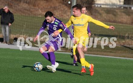 Fussball Bundesliga. Testspiel. SK Austria Klagenfurt gegen Domzale (SLO).  Andrew Irving   (Klagenfurt). Moosburg, am 13.1.2024.
Foto: Kuess
www.qspictures.net
---
pressefotos, pressefotografie, kuess, qs, qspictures, sport, bild, bilder, bilddatenbank