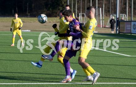 Fussball Bundesliga. Testspiel. SK Austria Klagenfurt gegen Domzale (SLO).   Sebastian Guerra Soto   (Klagenfurt). Moosburg, am 13.1.2024.
Foto: Kuess
www.qspictures.net
---
pressefotos, pressefotografie, kuess, qs, qspictures, sport, bild, bilder, bilddatenbank