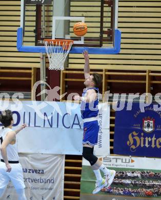 Basketball 2. Liga 2023/2024. Grunddurchgang 14. Runde.  KOS gegen Kufstein Towers.  Kasparas Berenis  (Kufstein Towers). Klagenfurt, am 13.1.2024.
Foto: Kuess
www.qspictures.net
---
pressefotos, pressefotografie, kuess, qs, qspictures, sport, bild, bilder, bilddatenbank