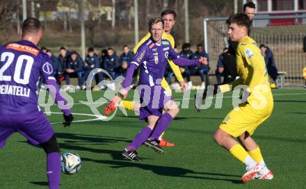 Fussball Bundesliga. Testspiel. SK Austria Klagenfurt gegen Domzale (SLO).    Christopher Cvetko (Klagenfurt). Moosburg, am 13.1.2024.
Foto: Kuess
www.qspictures.net
---
pressefotos, pressefotografie, kuess, qs, qspictures, sport, bild, bilder, bilddatenbank