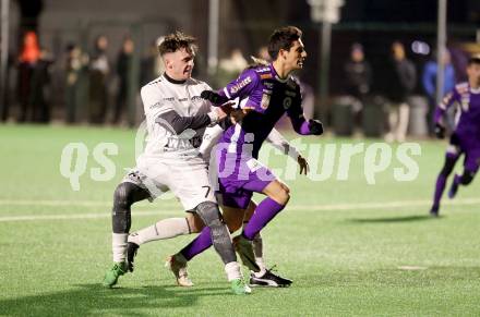 Fussball Testspiel. SK Austria Klagenfurt gegen ASK.  Sebastian Guerra Soto  (Klagenfurt), 
Bohdan Romaniuk   (ASK). Klagenfurt, amm 17.1.2024.
Foto: Kuess
www.qspictures.net
---
pressefotos, pressefotografie, kuess, qs, qspictures, sport, bild, bilder, bilddatenbank