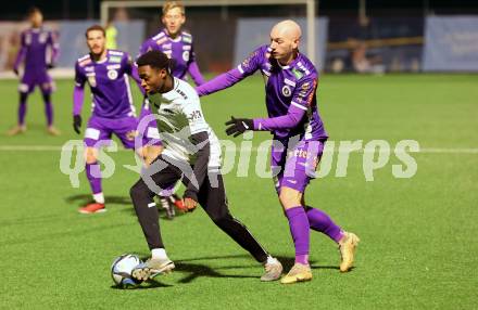 Fussball Testspiel. SK Austria Klagenfurt gegen ASK.  Nicolas Wimmer, (Klagenfurt),  Mersei Nsandi    (ASK). Klagenfurt, amm 17.1.2024.
Foto: Kuess
www.qspictures.net
---
pressefotos, pressefotografie, kuess, qs, qspictures, sport, bild, bilder, bilddatenbank