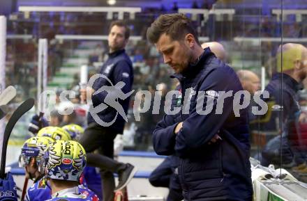 EBEL. Eishockey Bundesliga. EC VSV gegen HC Pustertal Woelfe.  Trainer Marcel Rodman, Co-Trainer David Rodman   (VSV). Villach, am 19.1.2024.
Foto: Kuess
www.qspictures.net
---
pressefotos, pressefotografie, kuess, qs, qspictures, sport, bild, bilder, bilddatenbank