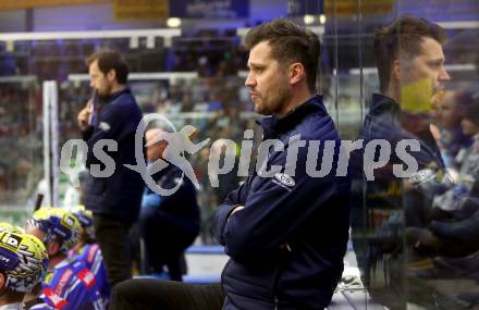 EBEL. Eishockey Bundesliga. EC VSV gegen HC Pustertal Woelfe.   Trainer Marcel Rodman, Co-Trainer David Rodman  (VSV). Villach, am 19.1.2024.
Foto: Kuess
www.qspictures.net
---
pressefotos, pressefotografie, kuess, qs, qspictures, sport, bild, bilder, bilddatenbank