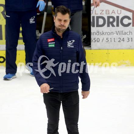 EBEL. Eishockey Bundesliga. EC VSV gegen HC Pustertal Woelfe.  Trainer Marcel Rodman   (VSV),  Villach, am 19.1.2024.
Foto: Kuess
www.qspictures.net
---
pressefotos, pressefotografie, kuess, qs, qspictures, sport, bild, bilder, bilddatenbank