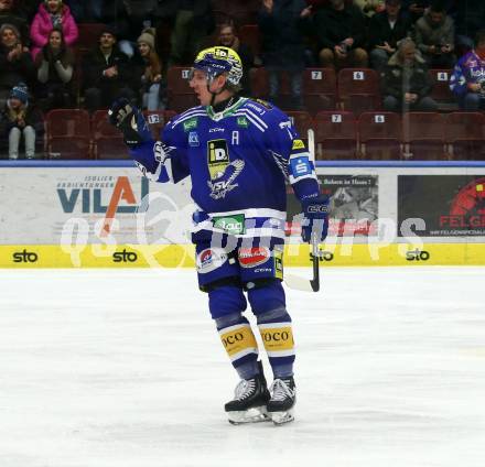 EBEL. Eishockey Bundesliga. EC VSV gegen HC Pustertal Woelfe.   Torjubel Philipp Lindner  (VSV). Villach, am 19.1.2024.
Foto: Kuess
www.qspictures.net
---
pressefotos, pressefotografie, kuess, qs, qspictures, sport, bild, bilder, bilddatenbank