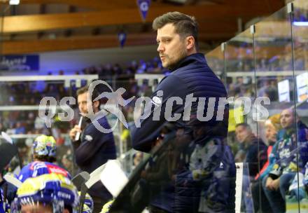 EBEL. Eishockey Bundesliga. EC VSV gegen HC Pustertal Woelfe.   Trainer Marcel Rodman, Co-Trainer David Rodman  (VSV). Villach, am 19.1.2024.
Foto: Kuess
www.qspictures.net
---
pressefotos, pressefotografie, kuess, qs, qspictures, sport, bild, bilder, bilddatenbank