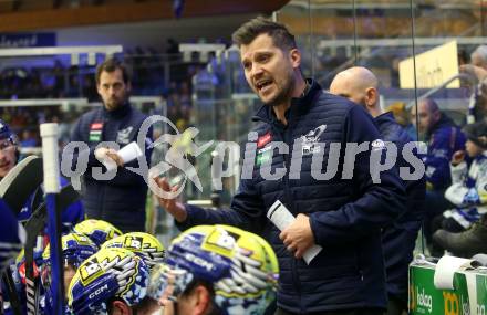 EBEL. Eishockey Bundesliga. EC VSV gegen HC Pustertal Woelfe.   Trainer Marcel Rodman, Co-Trainer David Rodman  (VSV). Villach, am 19.1.2024.
Foto: Kuess
www.qspictures.net
---
pressefotos, pressefotografie, kuess, qs, qspictures, sport, bild, bilder, bilddatenbank