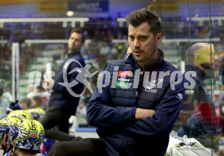 EBEL. Eishockey Bundesliga. EC VSV gegen HC Pustertal Woelfe.    Trainer Marcel Rodman, Co-Trainer David Rodman (VSV). Villach, am 19.1.2024.
Foto: Kuess
www.qspictures.net
---
pressefotos, pressefotografie, kuess, qs, qspictures, sport, bild, bilder, bilddatenbank