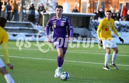 Fussball Testspiel. SK Austria Klagenfurt gegen NK Bravo.  Andrew Irving  (Klagenfurt). Moosburg, am 20.1.2024.
Foto: Kuess
www.qspictures.net
---
pressefotos, pressefotografie, kuess, qs, qspictures, sport, bild, bilder, bilddatenbank