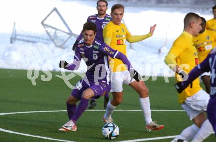 Fussball Testspiel. SK Austria Klagenfurt gegen NK Bravo.  Sebastian Guerra Soto  (Klagenfurt). Moosburg, am 20.1.2024.
Foto: Kuess
www.qspictures.net
---
pressefotos, pressefotografie, kuess, qs, qspictures, sport, bild, bilder, bilddatenbank