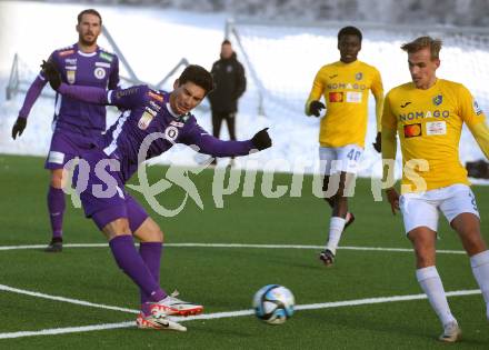 Fussball Testspiel. SK Austria Klagenfurt gegen NK Bravo.   Sebastian Guerra Soto (Klagenfurt). Moosburg, am 20.1.2024.
Foto: Kuess
www.qspictures.net
---
pressefotos, pressefotografie, kuess, qs, qspictures, sport, bild, bilder, bilddatenbank