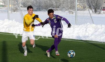 Fussball Testspiel. SK Austria Klagenfurt gegen NK Bravo.  Sebastian Guerra Soto  (Klagenfurt). Moosburg, am 20.1.2024.
Foto: Kuess
www.qspictures.net
---
pressefotos, pressefotografie, kuess, qs, qspictures, sport, bild, bilder, bilddatenbank