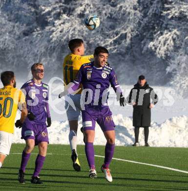 Fussball Testspiel. SK Austria Klagenfurt gegen NK Bravo.   Nikola Djoric (Klagenfurt). Moosburg, am 20.1.2024.
Foto: Kuess
www.qspictures.net
---
pressefotos, pressefotografie, kuess, qs, qspictures, sport, bild, bilder, bilddatenbank