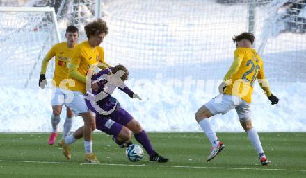 Fussball Testspiel. SK Austria Klagenfurt gegen NK Bravo.  Nicolas Binder  (Klagenfurt). Moosburg, am 20.1.2024.
Foto: Kuess
www.qspictures.net
---
pressefotos, pressefotografie, kuess, qs, qspictures, sport, bild, bilder, bilddatenbank