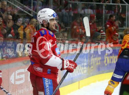 EBEL. Eishockey Bundesliga. EC KAC gegen Asiago Hockey.    Torjubel Lukas Haudum (KAC).  Klagenfurt, am 23.1.2024.
Foto: Kuess
www.qspictures.net
---
pressefotos, pressefotografie, kuess, qs, qspictures, sport, bild, bilder, bilddatenbank