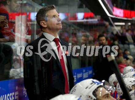 EBEL. Eishockey Bundesliga. EC KAC gegen Asiago Hockey.   Trainer Kirkk Furey  (KAC).  Klagenfurt, am 23.1.2024.
Foto: Kuess
www.qspictures.net
---
pressefotos, pressefotografie, kuess, qs, qspictures, sport, bild, bilder, bilddatenbank