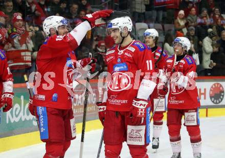 EBEL. Eishockey Bundesliga. EC KAC gegen Asiago Hockey.   Thomas Vallant, Lukas Haudum  (KAC).  Klagenfurt, am 23.1.2024.
Foto: Kuess
www.qspictures.net
---
pressefotos, pressefotografie, kuess, qs, qspictures, sport, bild, bilder, bilddatenbank