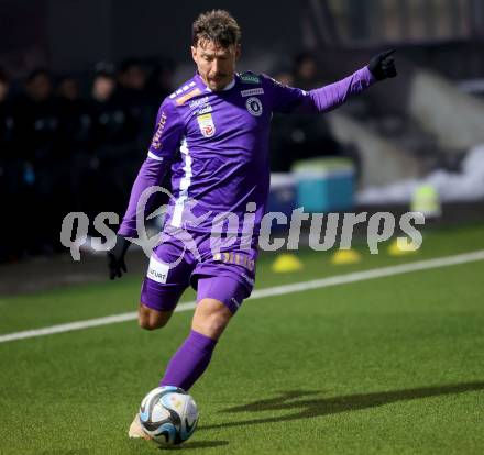 Fussball Testspiel. SK Austria Klagenfurt gegen Sturm Graz Amateure.  Christopher Wernitznig (KLagenfurt). Moosburg, am 24.1.2024.
Foto: Kuess
www.qspictures.net
---
pressefotos, pressefotografie, kuess, qs, qspictures, sport, bild, bilder, bilddatenbank