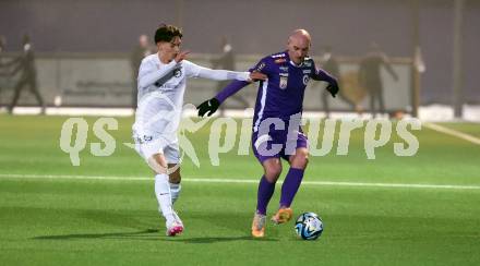 Fussball Testspiel. SK Austria Klagenfurt gegen Sturm Graz Amateure. Nicolas Wimmer  (KLagenfurt). Moosburg, am 24.1.2024.
Foto: Kuess
www.qspictures.net
---
pressefotos, pressefotografie, kuess, qs, qspictures, sport, bild, bilder, bilddatenbank