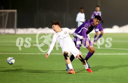 Fussball Testspiel. SK Austria Klagenfurt gegen Sturm Graz Amateure. Ali Loune  (KLagenfurt). Moosburg, am 24.1.2024.
Foto: Kuess
www.qspictures.net
---
pressefotos, pressefotografie, kuess, qs, qspictures, sport, bild, bilder, bilddatenbank