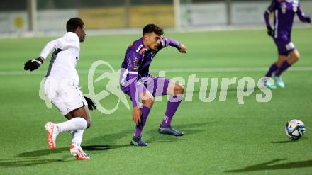 Fussball Testspiel. SK Austria Klagenfurt gegen Sturm Graz Amateure. Ali Loune  (KLagenfurt). Moosburg, am 24.1.2024.
Foto: Kuess
www.qspictures.net
---
pressefotos, pressefotografie, kuess, qs, qspictures, sport, bild, bilder, bilddatenbank