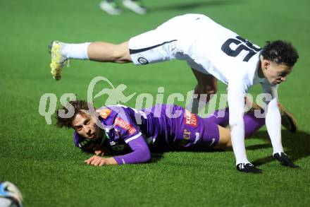 Fussball Testspiel. SK Austria Klagenfurt gegen Sturm Graz Amateure.  Fabio Markelic (KLagenfurt). Moosburg, am 24.1.2024.
Foto: Kuess
www.qspictures.net
---
pressefotos, pressefotografie, kuess, qs, qspictures, sport, bild, bilder, bilddatenbank