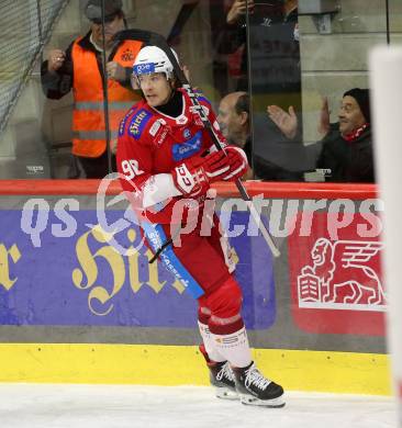 EBEL. Eishockey Bundesliga. EC KAC gegen HC TIWAG Innsbruck. Torjubel Matthew Fraser  (KAC). Klagenfurt, am 26.1.2024.
Foto: Kuess
www.qspictures.net
---
pressefotos, pressefotografie, kuess, qs, qspictures, sport, bild, bilder, bilddatenbank