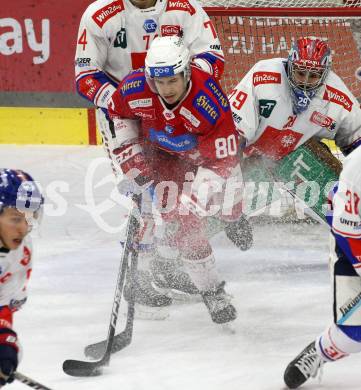 EBEL. Eishockey Bundesliga. EC KAC gegen HC TIWAG Innsbruck.  Nikolaus Kraus (KAC). Klagenfurt, am 26.1.2024.
Foto: Kuess
www.qspictures.net
---
pressefotos, pressefotografie, kuess, qs, qspictures, sport, bild, bilder, bilddatenbank