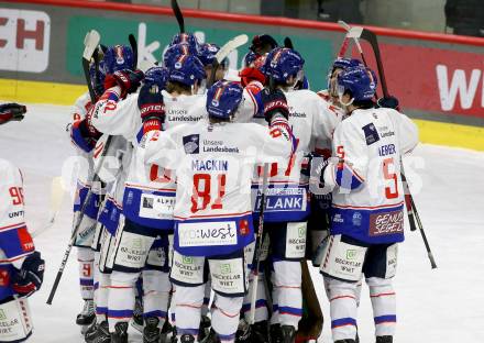 EBEL. Eishockey Bundesliga. EC KAC gegen HC TIWAG Innsbruck. Jubel  (Innsbruck).  Klagenfurt, am 26.1.2024.
Foto: Kuess
www.qspictures.net
---
pressefotos, pressefotografie, kuess, qs, qspictures, sport, bild, bilder, bilddatenbank