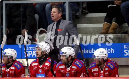 EBEL. Eishockey Bundesliga. EC KAC gegen HC TIWAG Innsbruck.  Trainer Kirk Furey (KAC). Klagenfurt, am 26.1.2024.
Foto: Kuess
www.qspictures.net
---
pressefotos, pressefotografie, kuess, qs, qspictures, sport, bild, bilder, bilddatenbank