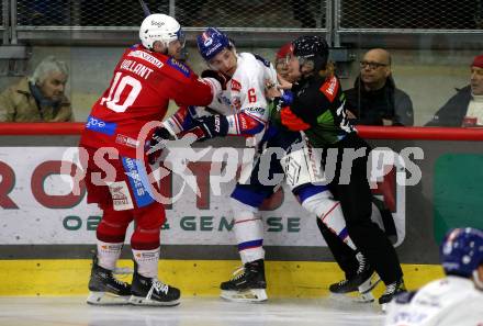 EBEL. Eishockey Bundesliga. EC KAC gegen HC TIWAG Innsbruck.  Thomas Vallant,  (KAC), Nicholas Paul Albano  (Innsbruck).  Klagenfurt, am 26.1.2024.
Foto: Kuess
www.qspictures.net
---
pressefotos, pressefotografie, kuess, qs, qspictures, sport, bild, bilder, bilddatenbank