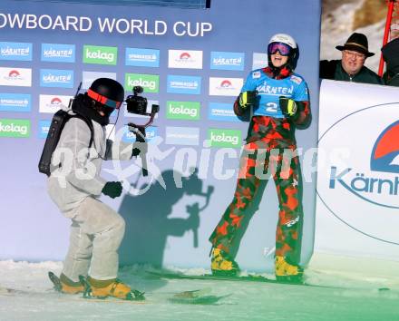 Snowboard Weltcup.  Jubel Sabine Schoeffmann  (AUT). Simonhoehe, am 27.1.2024.
Foto: Kuess
www.qspictures.net
---
pressefotos, pressefotografie, kuess, qs, qspictures, sport, bild, bilder, bilddatenbank