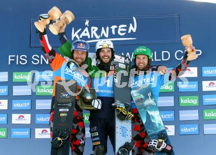 Snowboard Weltcup.  Benjamin Karl (AUT), Daniele Bagozza (ITA), Fabian Obmann (AUT).. Simonhoehe, am 27.1.2024.
Foto: Kuess
www.qspictures.net
---
pressefotos, pressefotografie, kuess, qs, qspictures, sport, bild, bilder, bilddatenbank