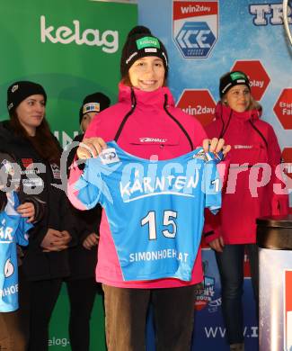 Snowboard Weltcup. Startnummernauslosung.  Daniela Ulbing . KLagenfurt, am 26.1.2024.
Foto: Kuess
www.qspictures.net
---
pressefotos, pressefotografie, kuess, qs, qspictures, sport, bild, bilder, bilddatenbank