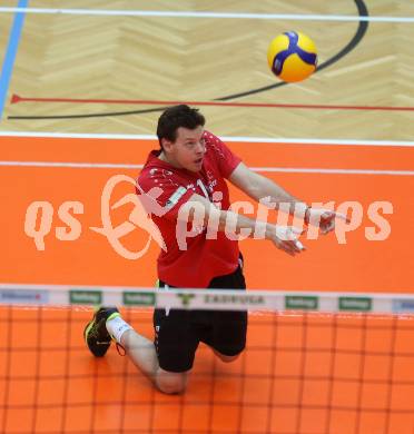 Volleyball. Powerfusion Volley League Men. SK Zadruga Aich/Dob gegen VBK Woerther-See-Loewen Klagenfurt. Simon Fruehbauer   (Worthersee Loewen). Bleiburg, am 27.1.2024.
Foto: Kuess
www.qspictures.net
---
pressefotos, pressefotografie, kuess, qs, qspictures, sport, bild, bilder, bilddatenbank