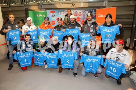 Snowboard Weltcup. Startnummernauslosung.  Alexander Payer, Fabian Obmann, Benjamin Karl, Andreas Prommegger . KLagenfurt, am 26.1.2024.
Foto: Kuess
www.qspictures.net
---
pressefotos, pressefotografie, kuess, qs, qspictures, sport, bild, bilder, bilddatenbank