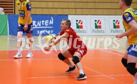 Volleyball. Powerfusion Volley League Men. SK Zadruga Aich/Dob gegen VBK Woerther-See-Loewen Klagenfurt.  Manuel Steiner  (Aich/Dob).  Bleiburg, am 27.1.2024.
Foto: Kuess
www.qspictures.net
---
pressefotos, pressefotografie, kuess, qs, qspictures, sport, bild, bilder, bilddatenbank