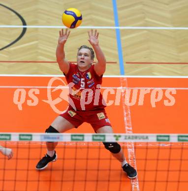 Volleyball. Powerfusion Volley League Men. SK Zadruga Aich/Dob gegen VBK Woerther-See-Loewen Klagenfurt.  Manuel Steiner  (Aich/Dob).  Bleiburg, am 27.1.2024.
Foto: Kuess
www.qspictures.net
---
pressefotos, pressefotografie, kuess, qs, qspictures, sport, bild, bilder, bilddatenbank