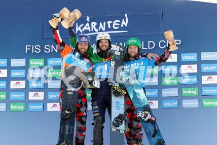 Snowboard Weltcup.  Benjamin Karl (AUT), Daniele Bagozza (ITA), Fabian Obmann (AUT).  Simonhoehe, am 27.1.2024.
Foto: Kuess
www.qspictures.net
---
pressefotos, pressefotografie, kuess, qs, qspictures, sport, bild, bilder, bilddatenbank