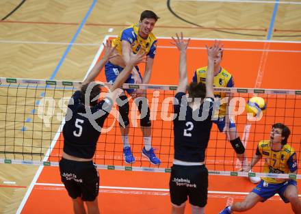 Volleyball. Powerfusion Volley League Men. SK Zadruga Aich/Dob gegen VBK Woerther-See-Loewen Klagenfurt.  Angelos Mandilaris  (Aich/Dob).  Bleiburg, am 27.1.2024.
Foto: Kuess
www.qspictures.net
---
pressefotos, pressefotografie, kuess, qs, qspictures, sport, bild, bilder, bilddatenbank