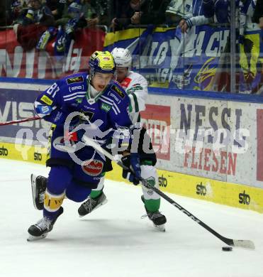 EBEL. Eishockey Bundesliga. EC VSV gegen HK SZ Olimpija Ljubljana. Marco Richter,  (VSV),  Bine Masic    (Olimpija Ljubljana). Villach, am 2.2.2024.
Foto: Kuess
www.qspictures.net
---
pressefotos, pressefotografie, kuess, qs, qspictures, sport, bild, bilder, bilddatenbank