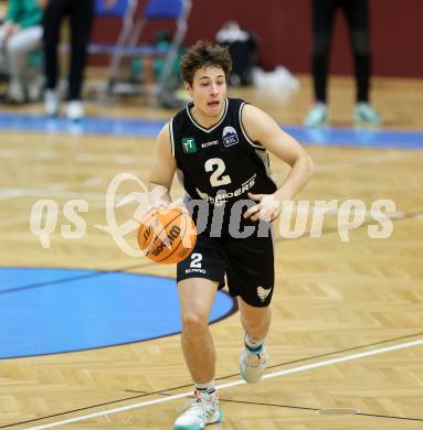 Basketball 2. Liga 2023/2024. Grunddurchgang 16. Runde.  KOS gegen RAIDERS Tirol. Florian Kaempf    (Tirol). Klagenfurt, am 3.2.2024.
Foto: Kuess
www.qspictures.net
---
pressefotos, pressefotografie, kuess, qs, qspictures, sport, bild, bilder, bilddatenbank