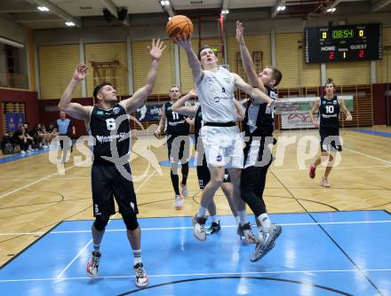 Basketball 2. Liga 2023/2024. Grunddurchgang 16. Runde.  KOS gegen RAIDERS Tirol.   Andi Smrtnik (KOS),  Stefan Oberhauser, Edgars Kaufmanis  (Tirol). Klagenfurt, am 3.2.2024.
Foto: Kuess
www.qspictures.net
---
pressefotos, pressefotografie, kuess, qs, qspictures, sport, bild, bilder, bilddatenbank